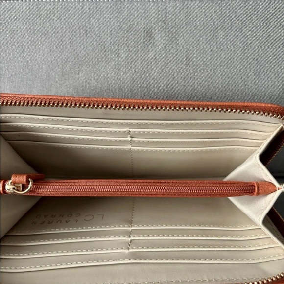 LC Lauren Conrad Coral Wallet with Cream Interior - Picture 8 of 11